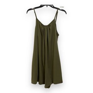 Olive Green Romper with Pockets